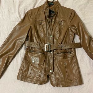 Black rivet leather jacket